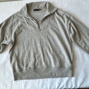 Ralph Lauren Gray Half-Zip Sweatshirt